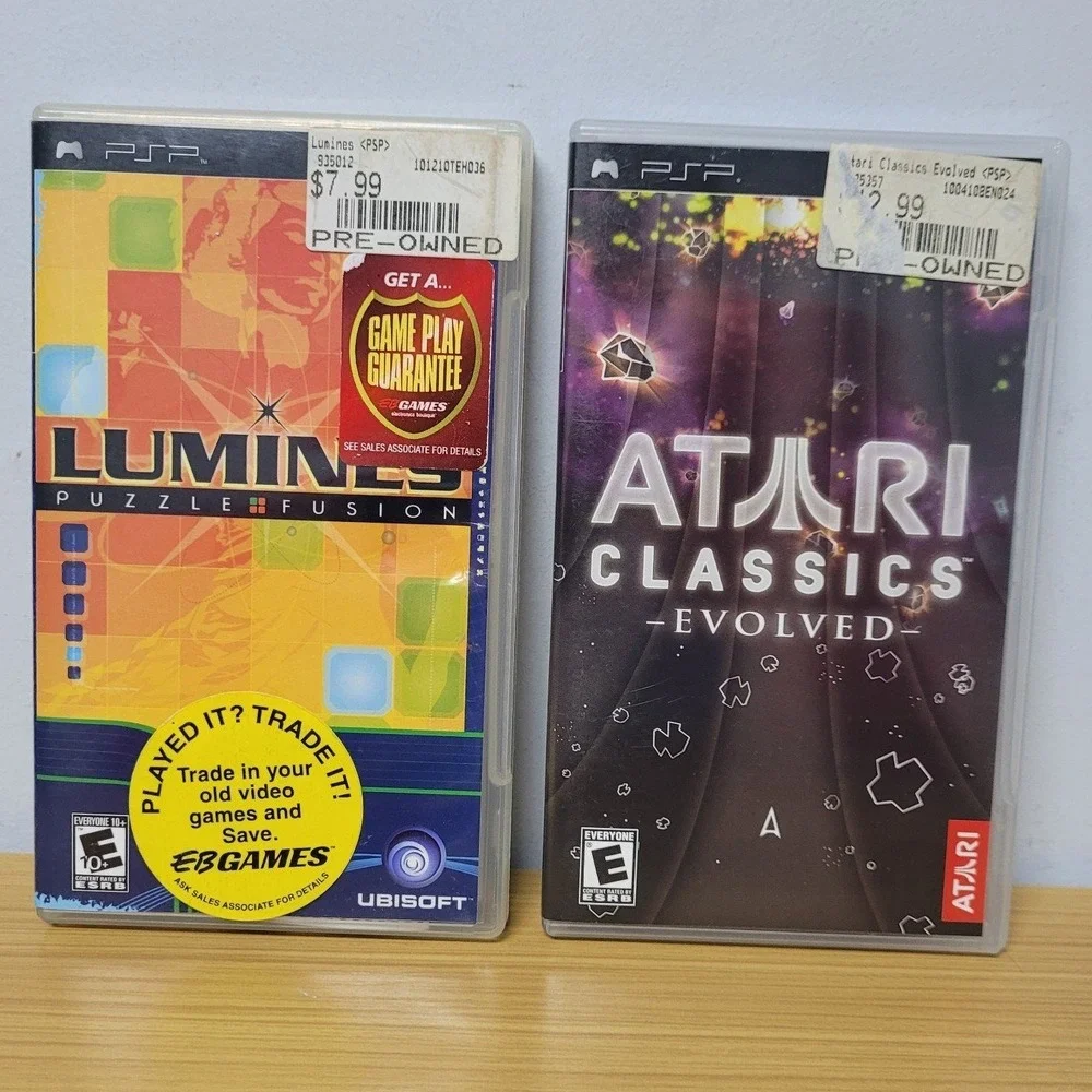 Lumines Puzzle Fusion Atari Classics Evolved Sony Psp Games 2005 2007